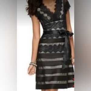 JS Collections Black Lace Midi Dress